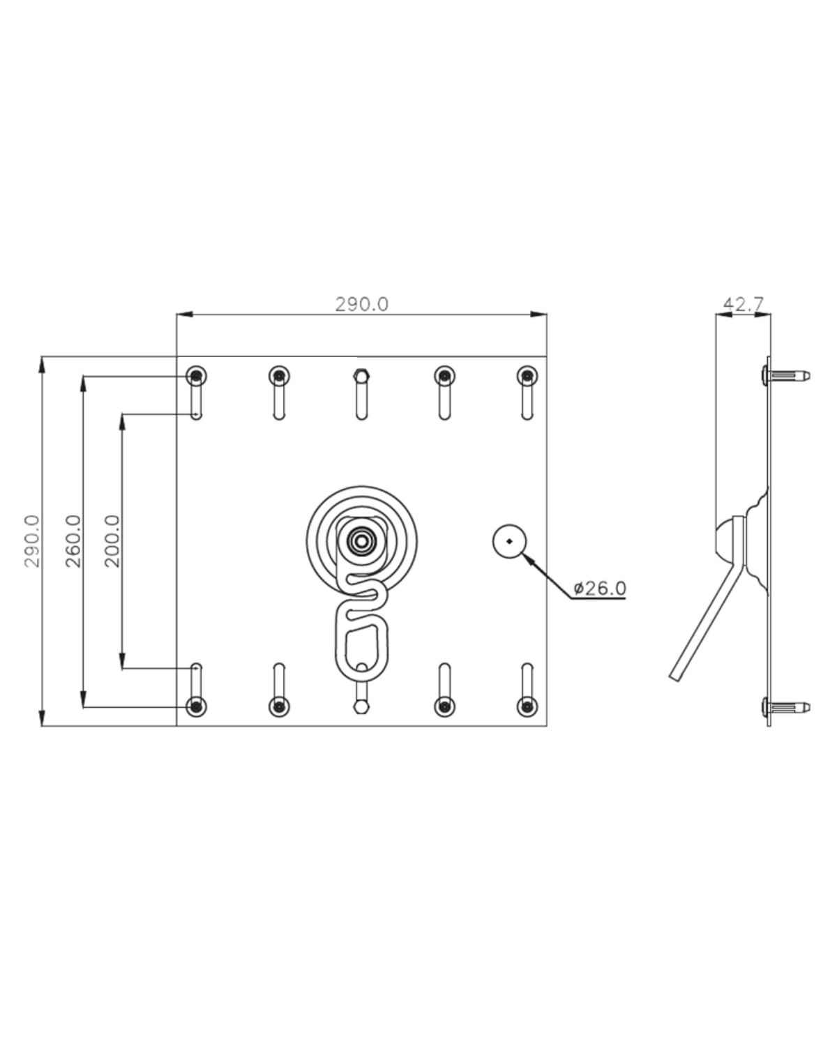 KRATOS KORI Anchor Plate for Trapezoidal Roof Sheet