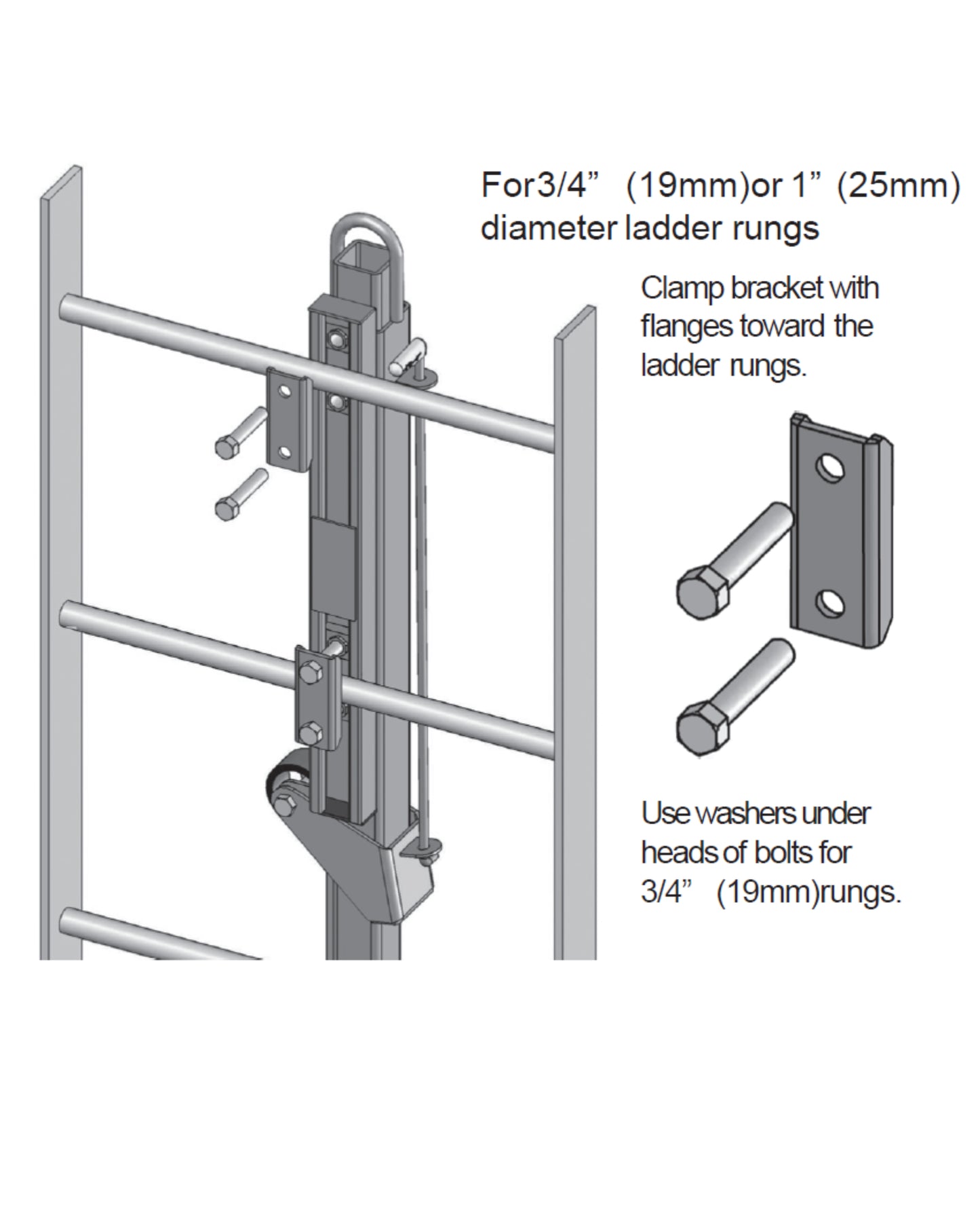 Bilco Ladder Up Safety Post - Black PPC