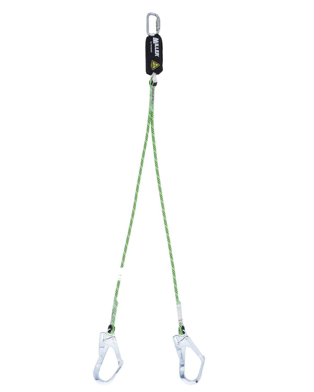 Miller Twin Tail Fall Arrest Lanyard with Steel Scaffold Hooks