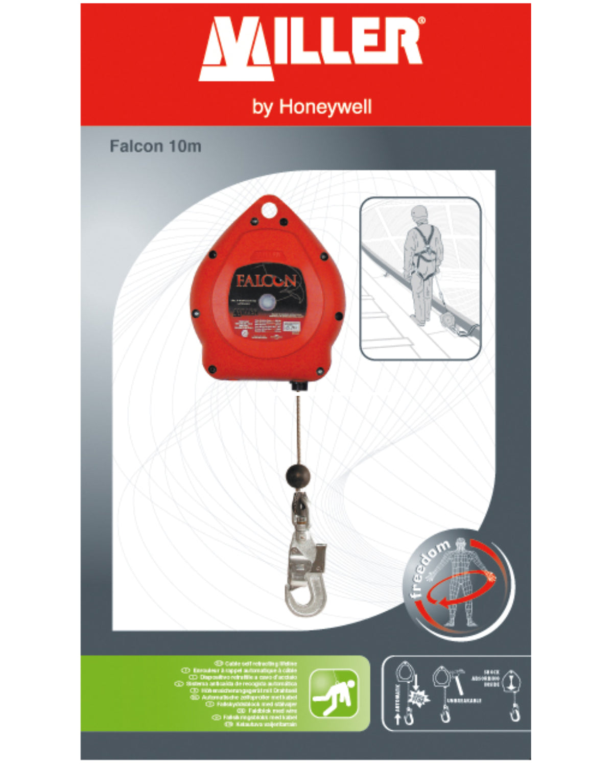 Miller Falcon 10m Galvanised Cable Fall Arrest Block