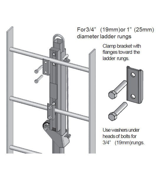 Bilco Ladder Up Safety Post - Black PPC