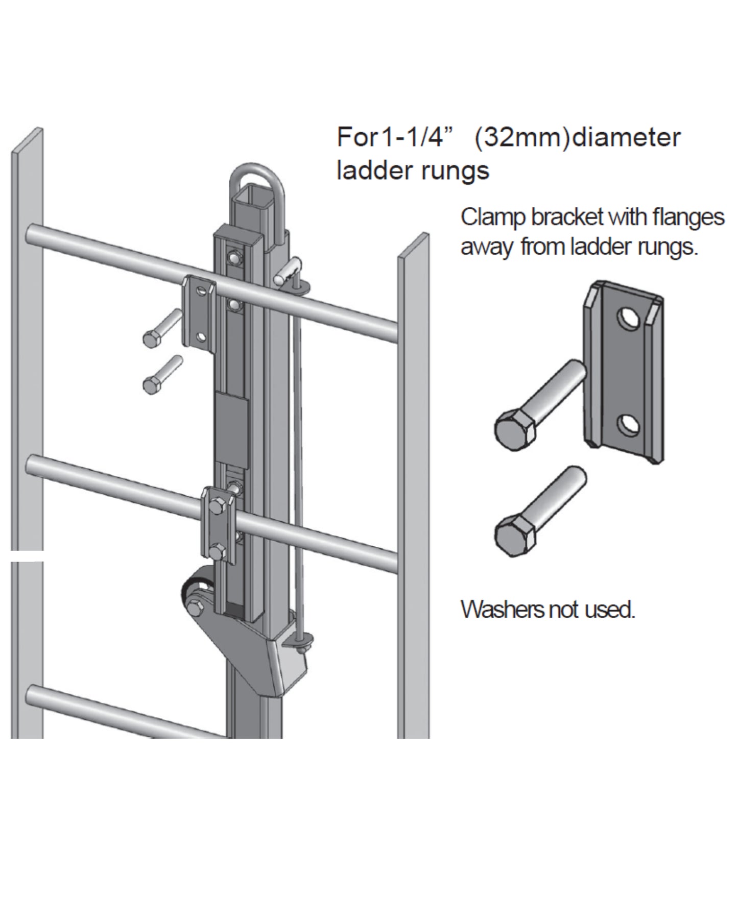 Bilco Ladder Up Safety Post - Black PPC