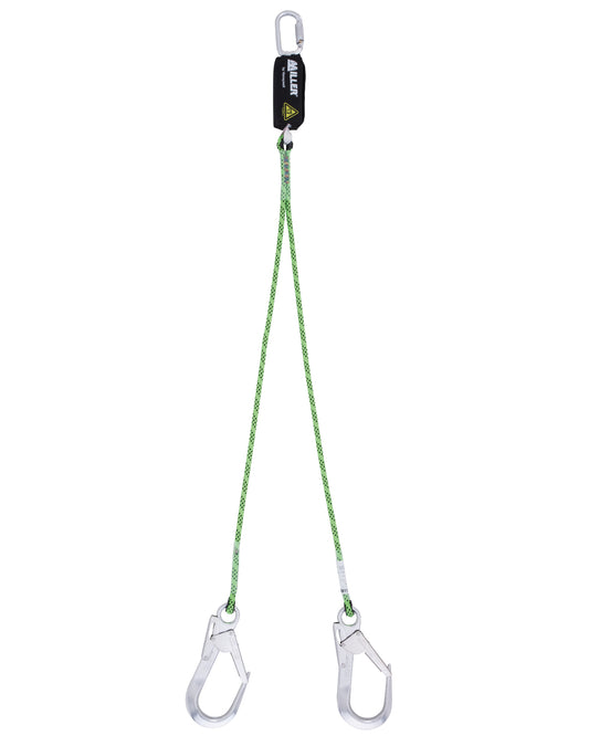 Miller Twin Tail Fall Arrest Lanyard with Aluminium Scaffold Hooks