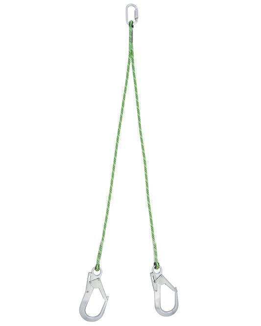 Miller Twin Tail Rope Restraint Lanyard with 65mm Aluminium Scaffold Hooks