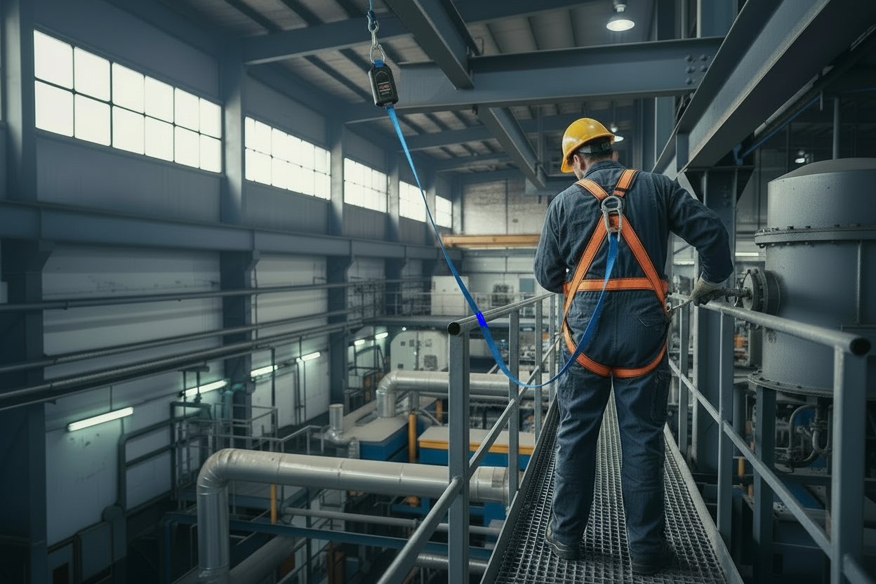 Webbing Energy Absorbing Lanyard industrial setting
